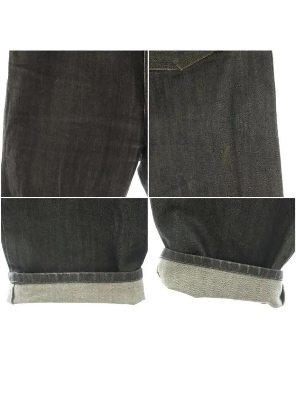 Louis Vuitton Denim Pants Jeans Button Fly Cotton Dark Gray 40